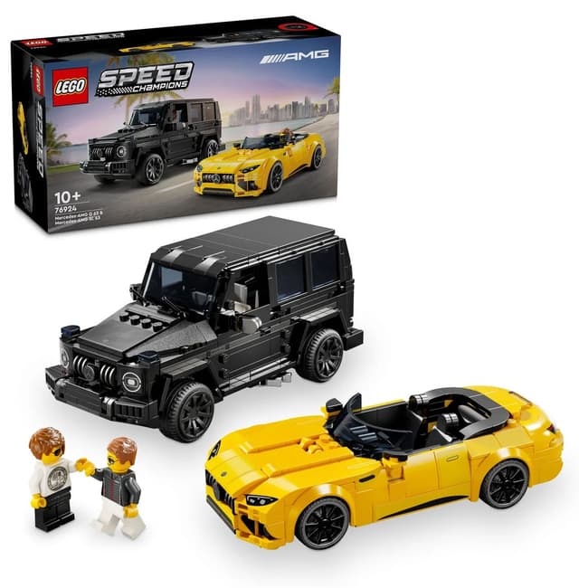 لگو 76924 Speed Champions مناسب 10 سال به بالا شامل Mercedes-AMG G 63 و Mercedes-AMG SL 63، 808 قطعه لگو 76924 Speed Champions مناسب 10 سال به بالا شامل Mercedes-AMG G 63 و Mercedes-AMG SL 63، 808 قطعه