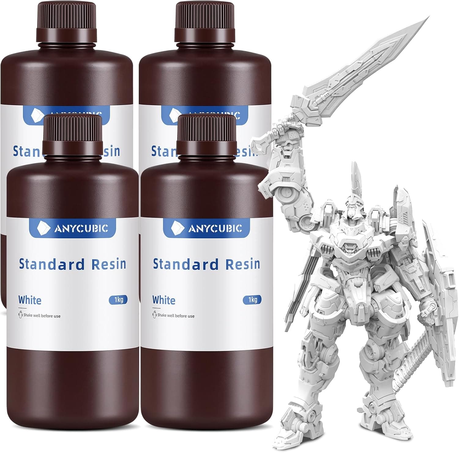 رزین فوتوپلیمر UV ANYCUBIC سفید 405nm Standard برای پرینتر سه بعدی DLP LCD 4kg رزین فوتوپلیمر UV ANYCUBIC سفید 405nm Standard برای پرینتر سه بعدی DLP LCD 4kg