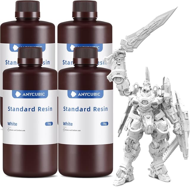 رزین فوتوپلیمر UV ANYCUBIC سفید 405nm Standard برای پرینتر سه بعدی DLP LCD 4kg رزین فوتوپلیمر UV ANYCUBIC سفید 405nm Standard برای پرینتر سه بعدی DLP LCD 4kg