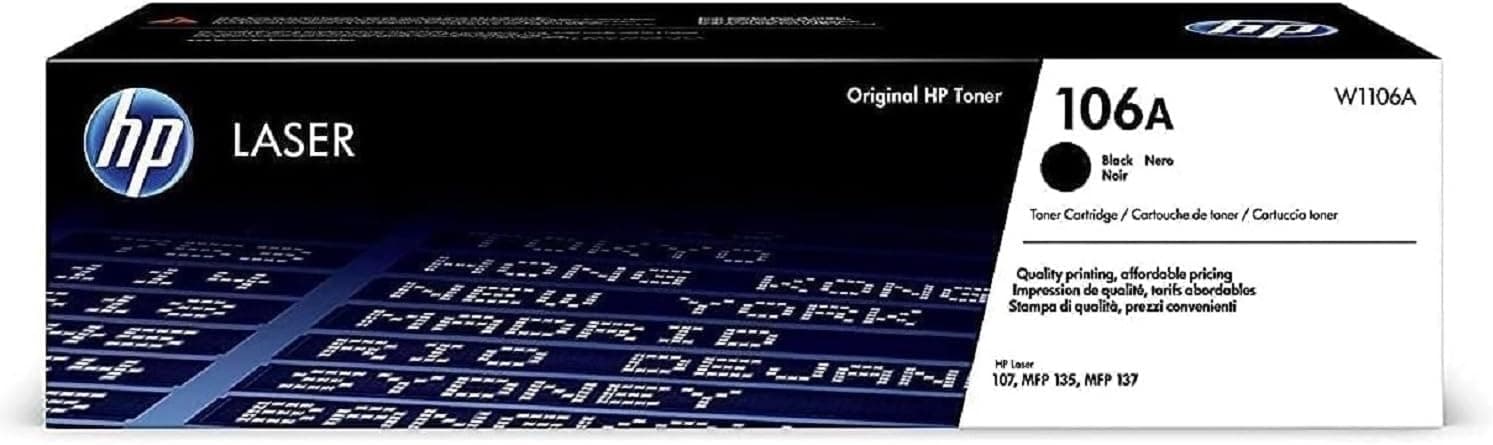 تونر مشکی HP برای پرینتر Laser 107 مدل 106A (W1106A) تونر مشکی HP برای پرینتر Laser 107 مدل 106A (W1106A)