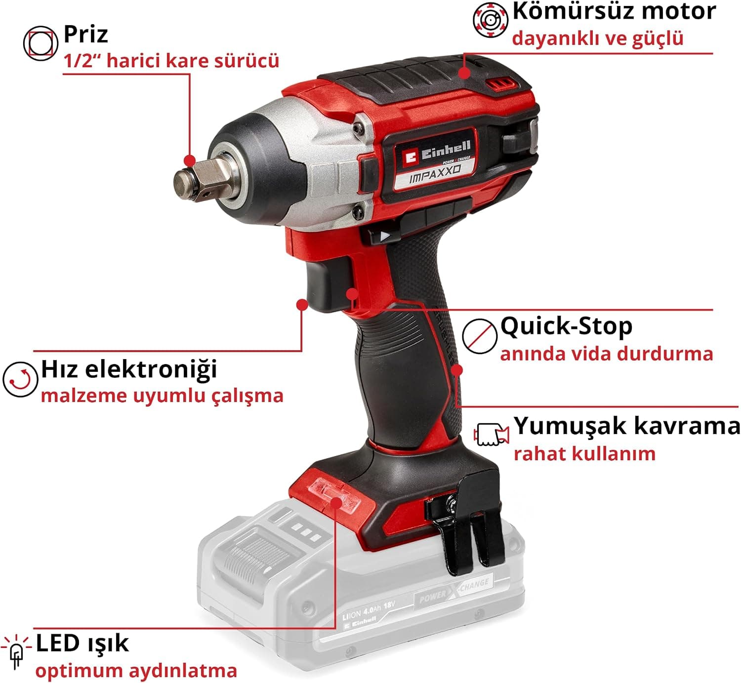 آچار بکس شارژی ضربهای Einhell Professional مدل IMPAXXO 18/230 4510080 آچار بکس شارژی ضربهای Einhell Professional مدل IMPAXXO 18/230 4510080