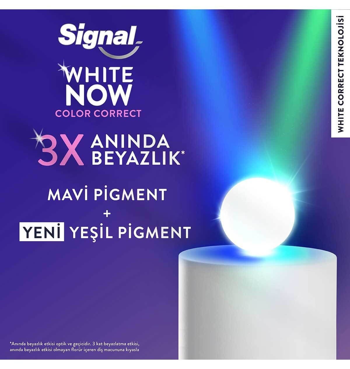خمیر دندان Signal سفیدکننده ماندگاری طولانی مدل White Now Color Correct 75 ml X2 خمیر دندان Signal سفیدکننده ماندگاری طولانی مدل White Now Color Correct 75 ml X2