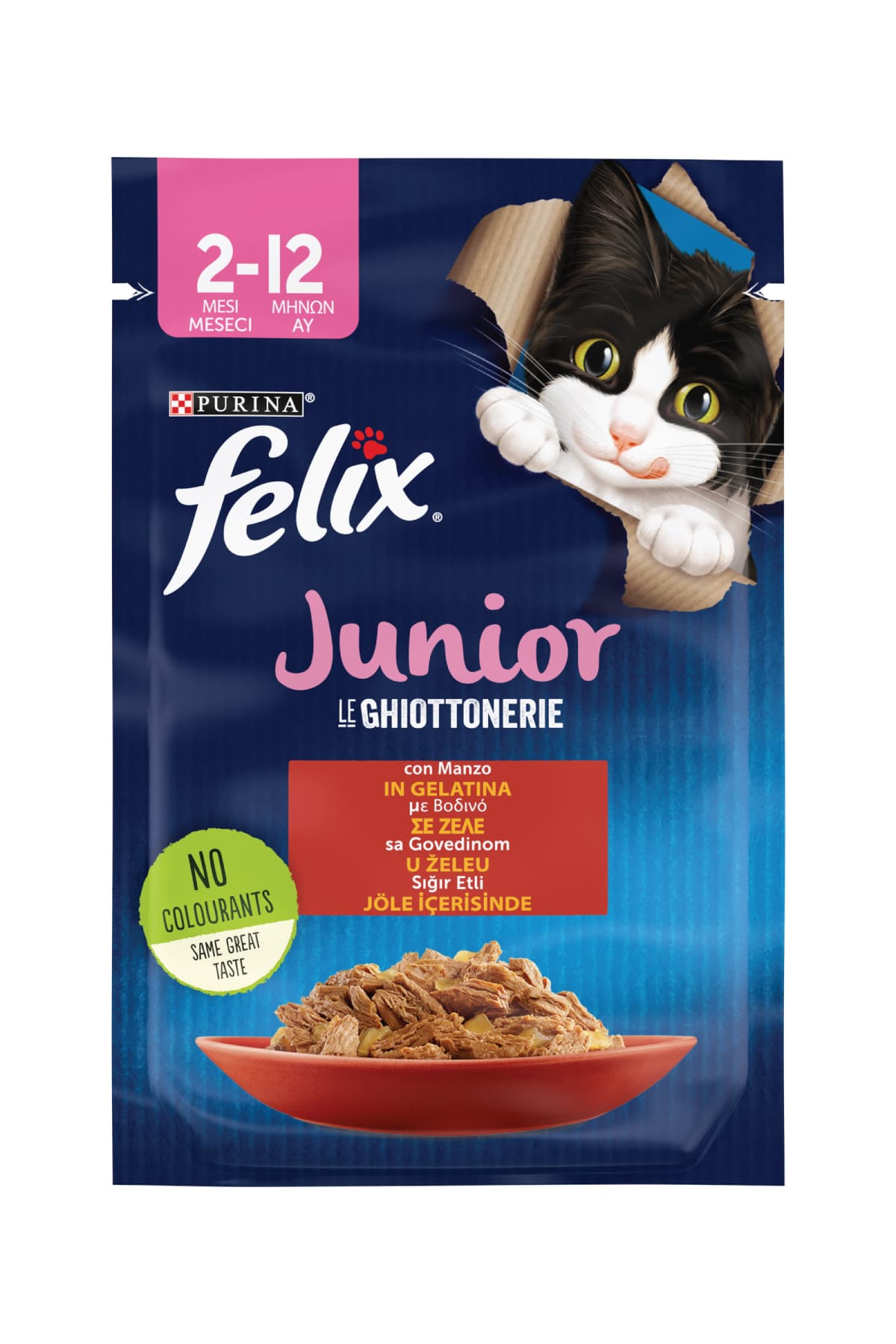 غذای تر بچهگربه FELIX مخلوط 12 x 85 gr (6 عدد مرغی و 6 عدد گوشت گاوی) غذای تر بچهگربه FELIX مخلوط 12 x 85 gr (6 عدد مرغی و 6 عدد گوشت گاوی)