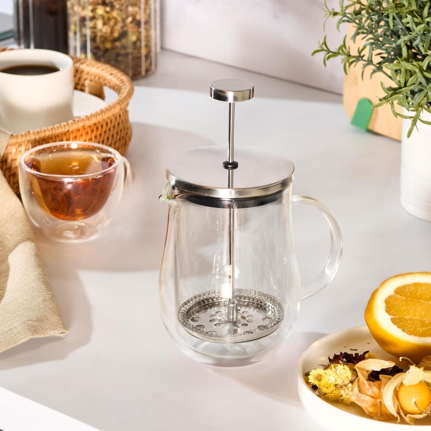 فرنچ پرس KARACA Pia Kiku 600 ml مدل 000001000244235002 فرنچ پرس KARACA Pia Kiku 600 ml مدل 000001000244235002