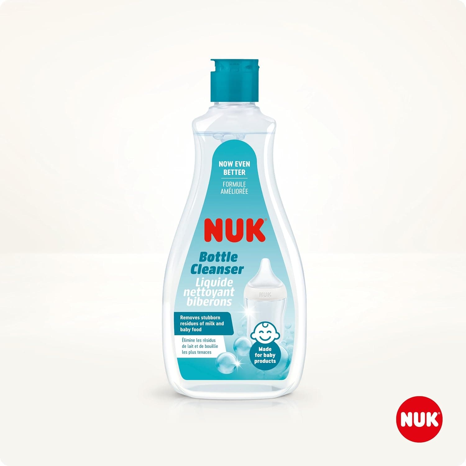 مایع شستشوی بطری کودک NUK بدون عطر pH خنثی 2 x 500 ML مایع شستشوی بطری کودک NUK بدون عطر pH خنثی 2 x 500 ML