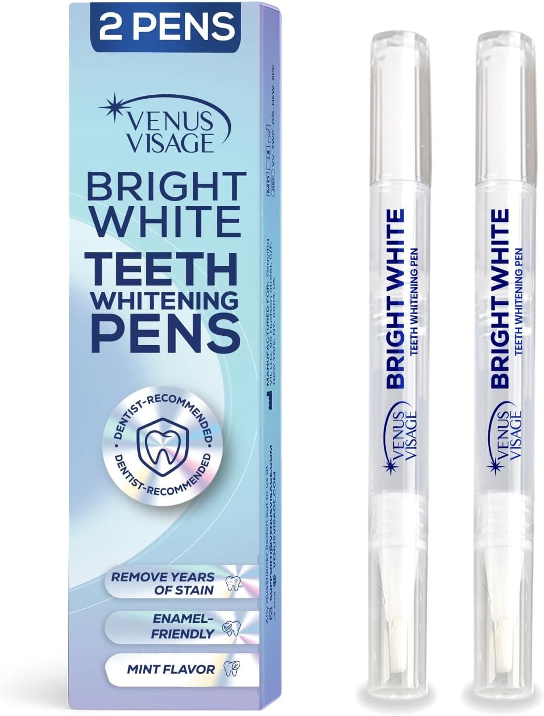 قلم سفید کننده دندان Venus Visage بسته 2 عددی طعم نعنای طبیعی قلم سفید کننده دندان Venus Visage بسته 2 عددی طعم نعنای طبیعی