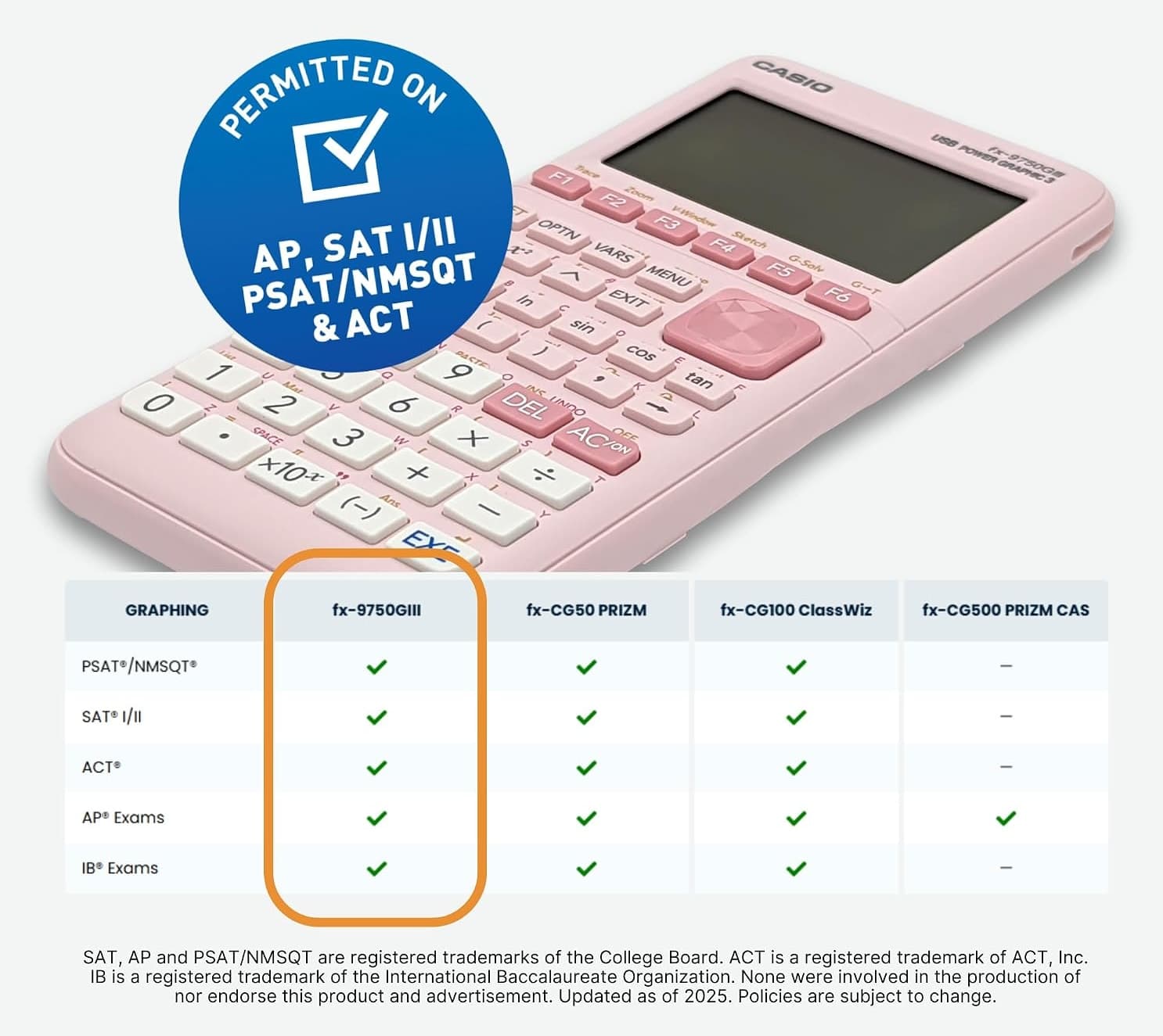 ماشین حساب گرافیکی صورتی Casio مدل fx-9750GIII-PK ماشین حساب گرافیکی صورتی Casio مدل fx-9750GIII-PK