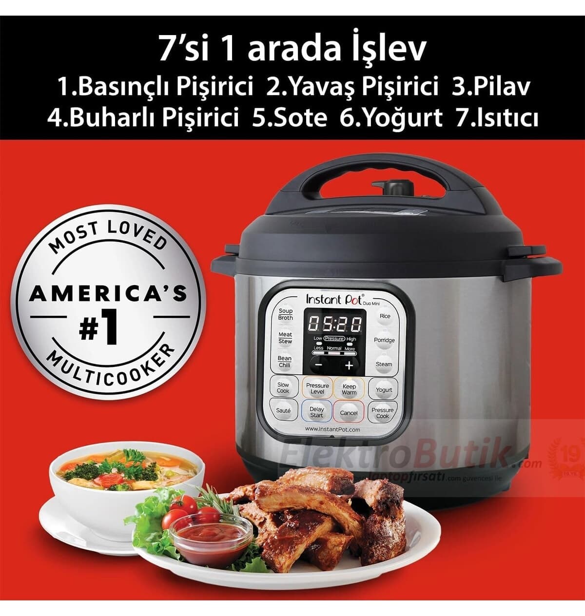 زودپز برقی چندکاره Instant Pot مدل Instant Duo Mini ظرف استیل 3 لیتری زودپز برقی چندکاره Instant Pot مدل Instant Duo Mini ظرف استیل 3 لیتری