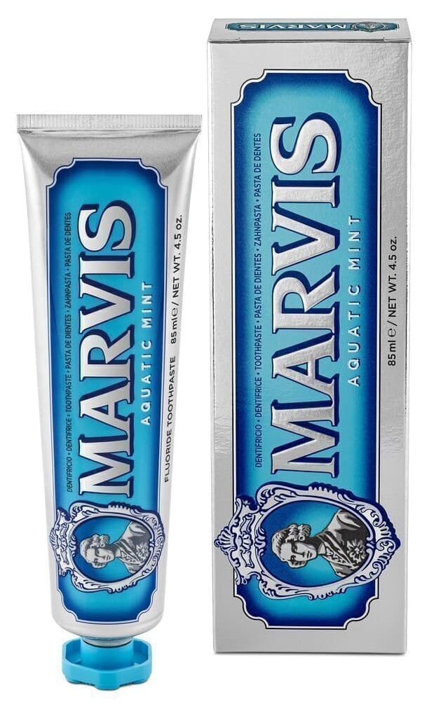 خمیر دندان Marvis Aquatic Mint ضد پلاک و باکتری 85 ml خمیر دندان Marvis Aquatic Mint ضد پلاک و باکتری 85 ml
