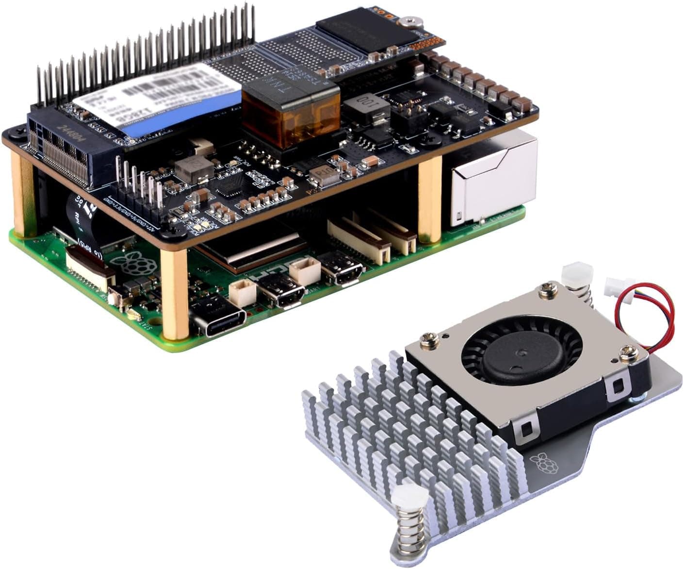 هت PoE+ مدل P33 GeeekPi با M.2 NVMe برای Raspberry Pi 5 هت PoE+ مدل P33 GeeekPi با M.2 NVMe برای Raspberry Pi 5