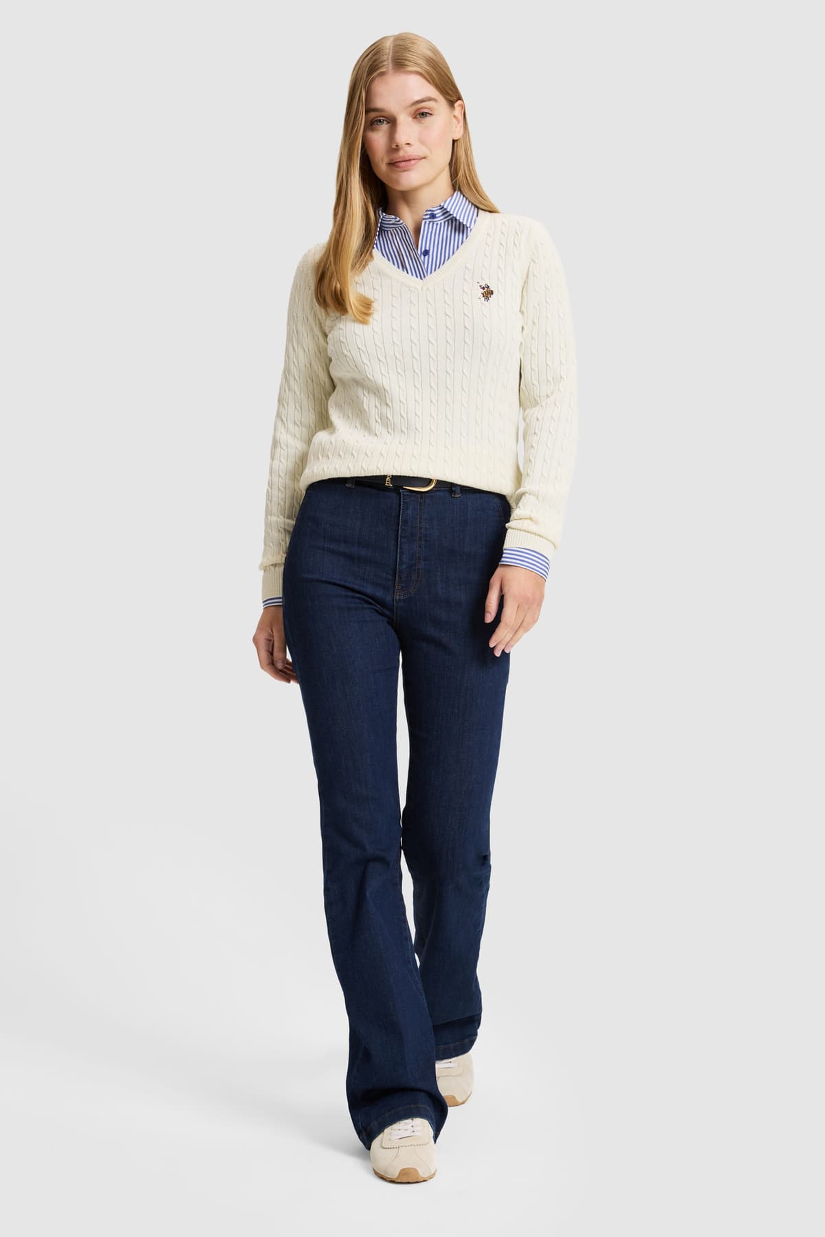 بافت زنانه U.S. Polo Assn. کرم ملانژ مدل 50327575-VR159 بافت زنانه U.S. Polo Assn. کرم ملانژ مدل 50327575-VR159