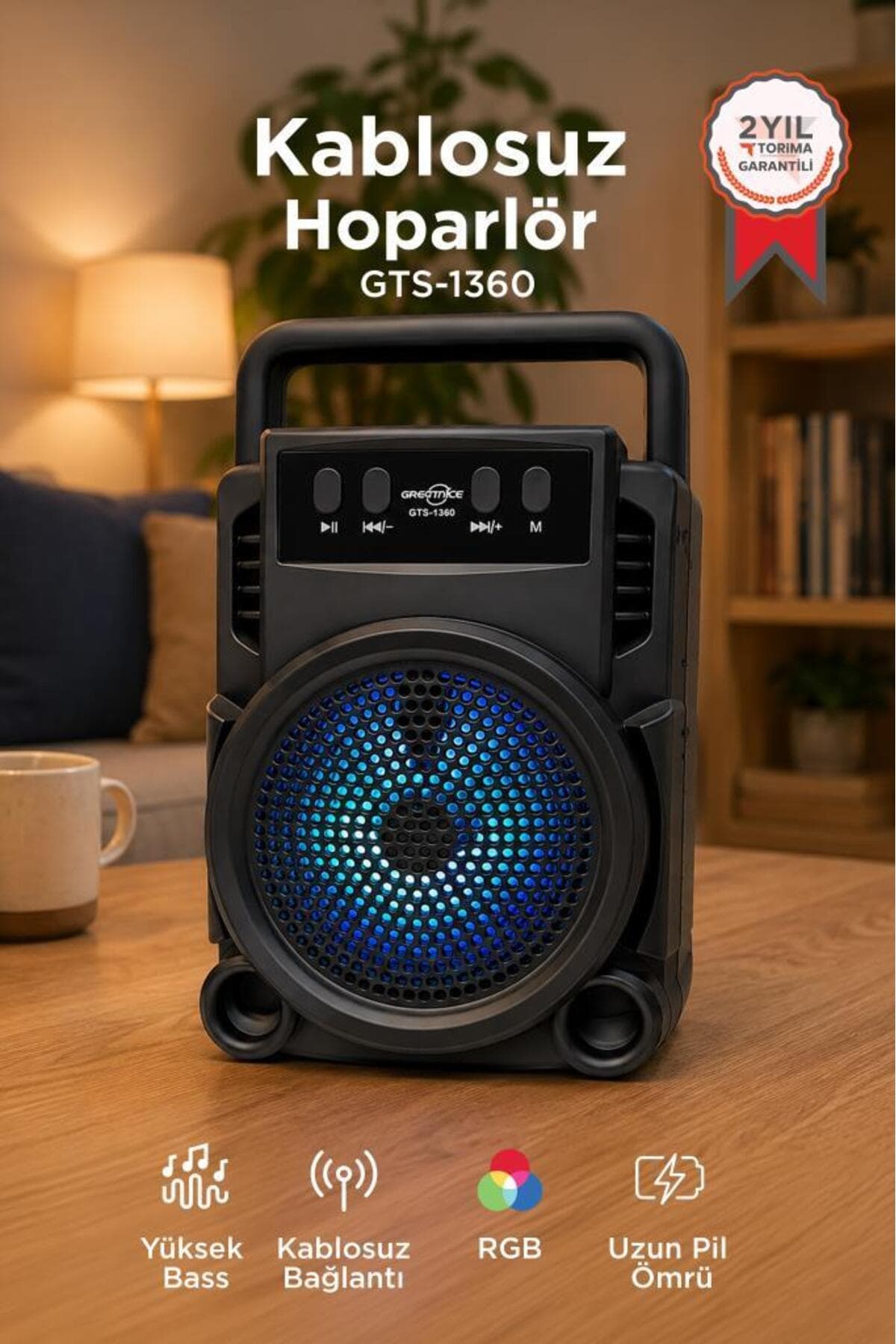 اسپیکر بلوتوثی بیسیم Torima با باس اضافه مدل GTS-1360 مشکی اسپیکر بلوتوثی بیسیم Torima با باس اضافه مدل GTS-1360 مشکی