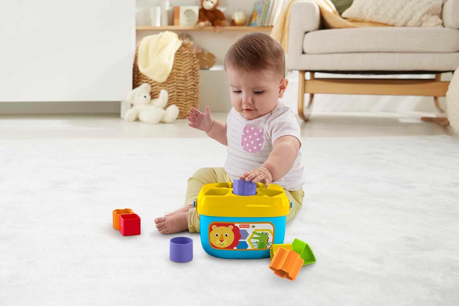 اسباببازی جورچین اشکال نوزاد Fisher-Price مدل Baby's First Blocks Set اسباببازی جورچین اشکال نوزاد Fisher-Price مدل Baby's First Blocks Set