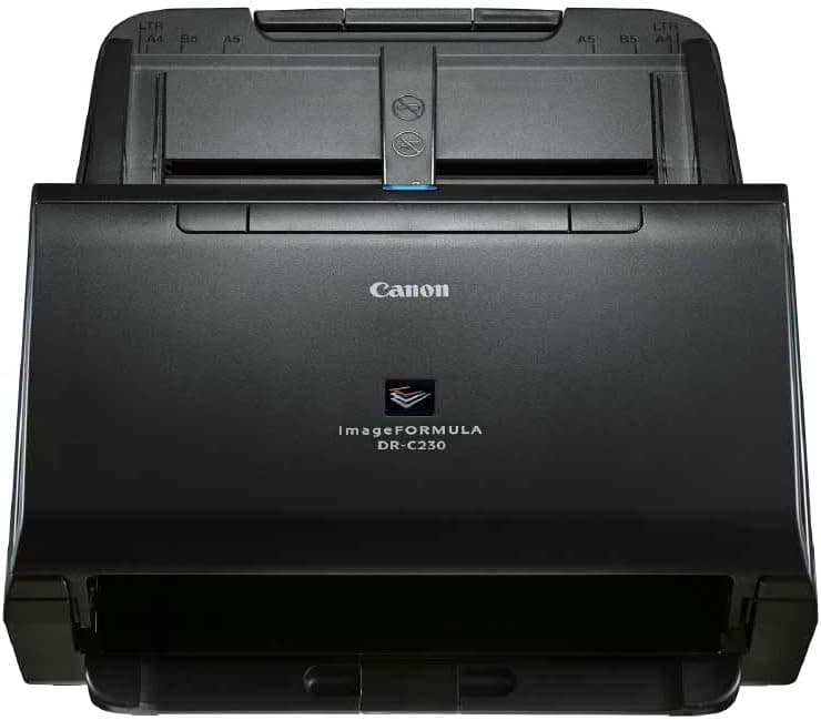 اسکنر اسناد Canon imageFORMULA با تغذیه دوطرفه، 600 DPI، اسکن رنگی و نرمافزار CaptureOnTouch و CapturePerfect، مشکی، مدل 2646C003 اسکنر اسناد Canon imageFORMULA با تغذیه دوطرفه، 600 DPI، اسکن رنگی و نرمافزار CaptureOnTouch و CapturePerfect، مشکی، مدل 2646C003