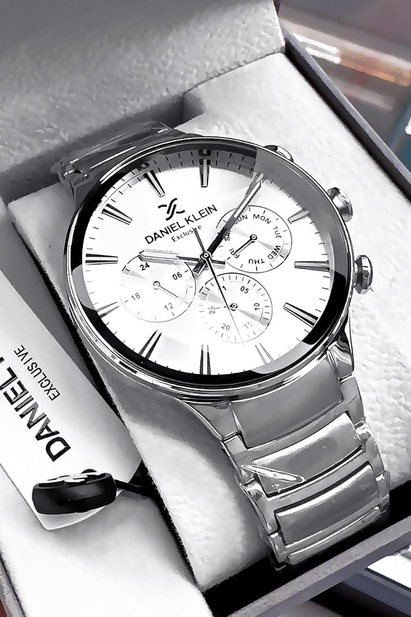 ساعت مچی مردانه Daniel Klein ضد آب با بند فولادی نقرهای مدل Dke2023C4 ساعت مچی مردانه Daniel Klein ضد آب با بند فولادی نقرهای مدل Dke2023C4