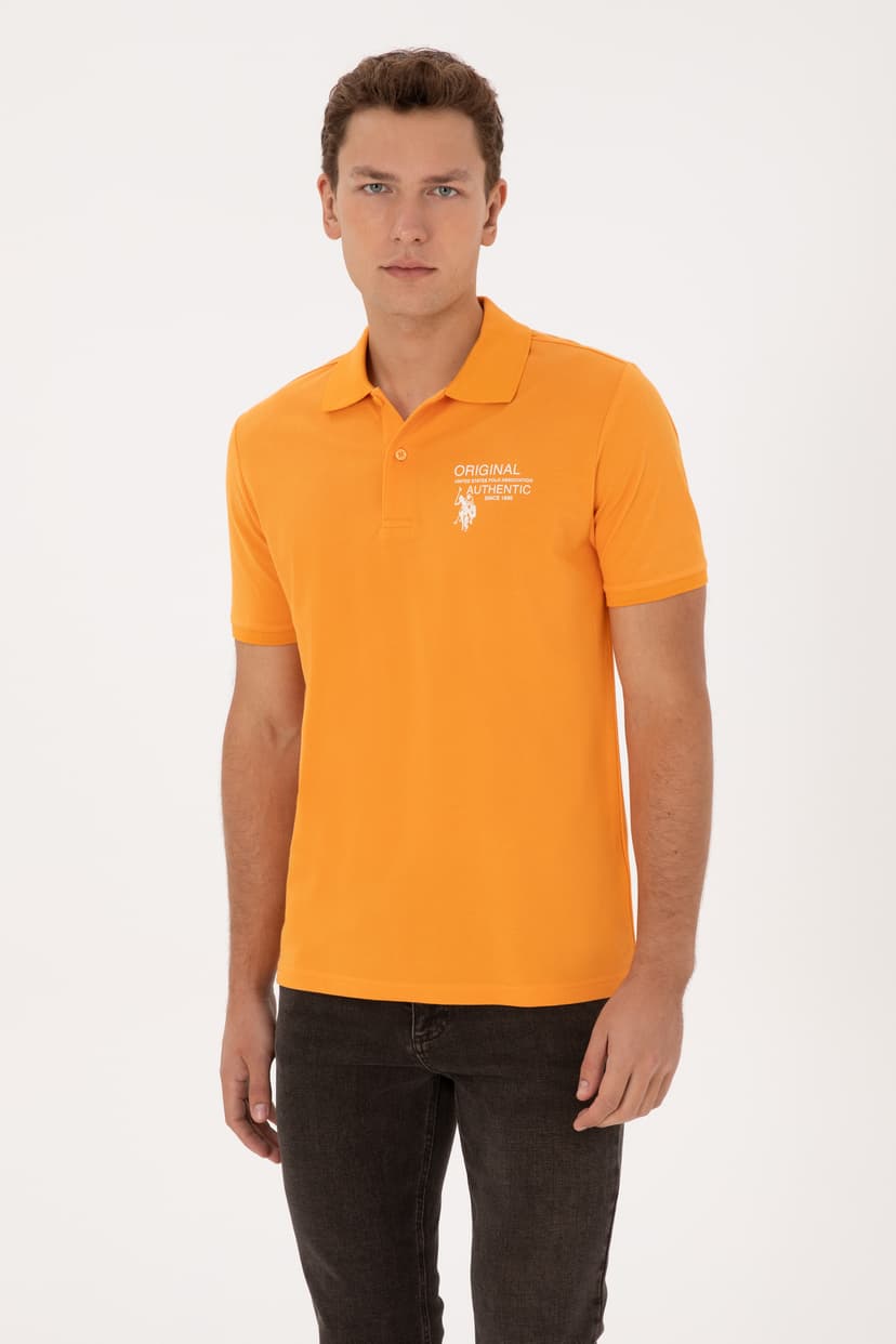 تیشرت مردانه U.S. Polo Assn. فیت معمولی یقه پولو نارنجی مدل 50324903-VR051 تیشرت مردانه U.S. Polo Assn. فیت معمولی یقه پولو نارنجی مدل 50324903-VR051