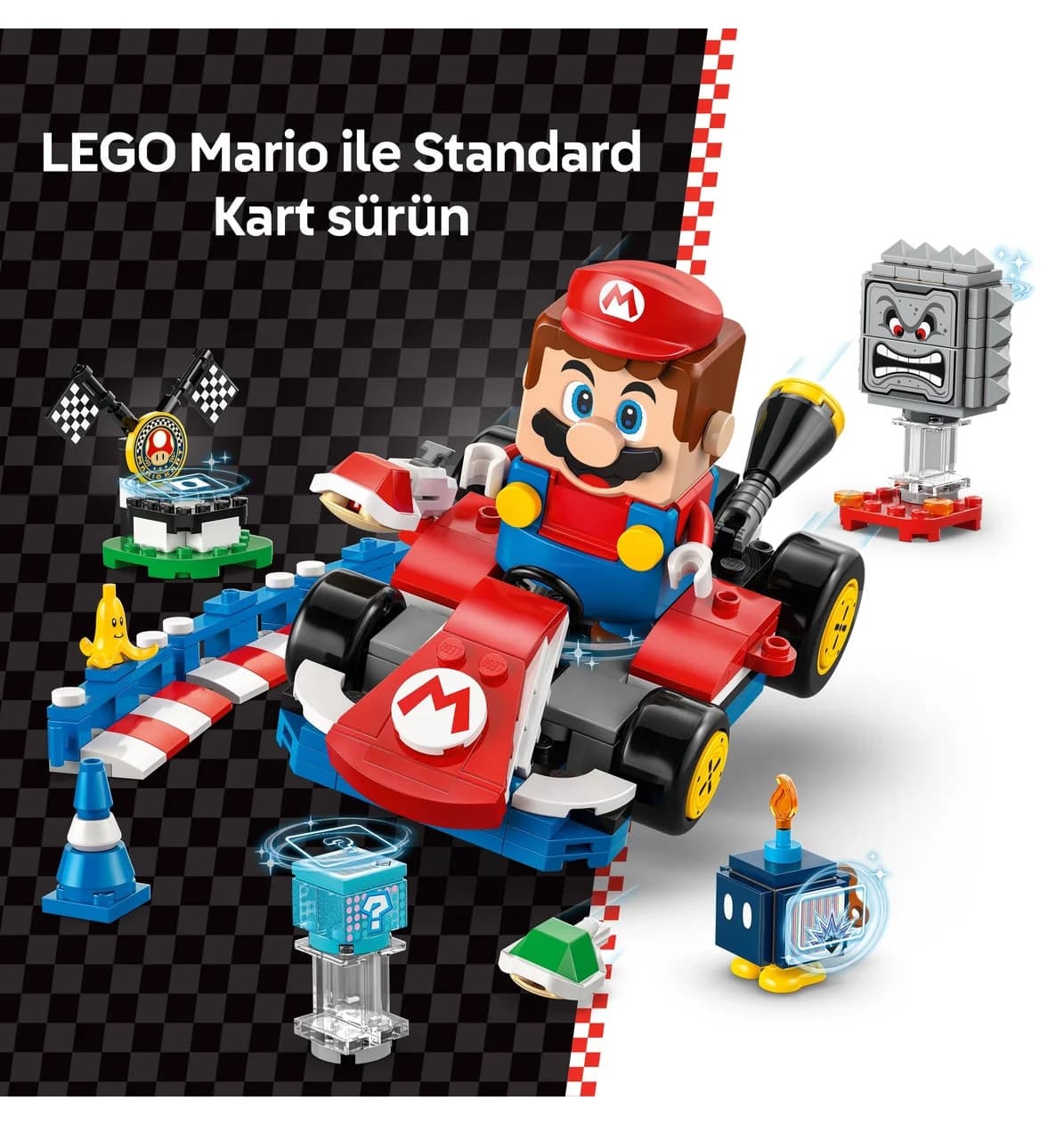 لگو Super Mario Mario Kart با ماریو تعاملی مدل 72043 278 قطعه لگو Super Mario Mario Kart با ماریو تعاملی مدل 72043 278 قطعه