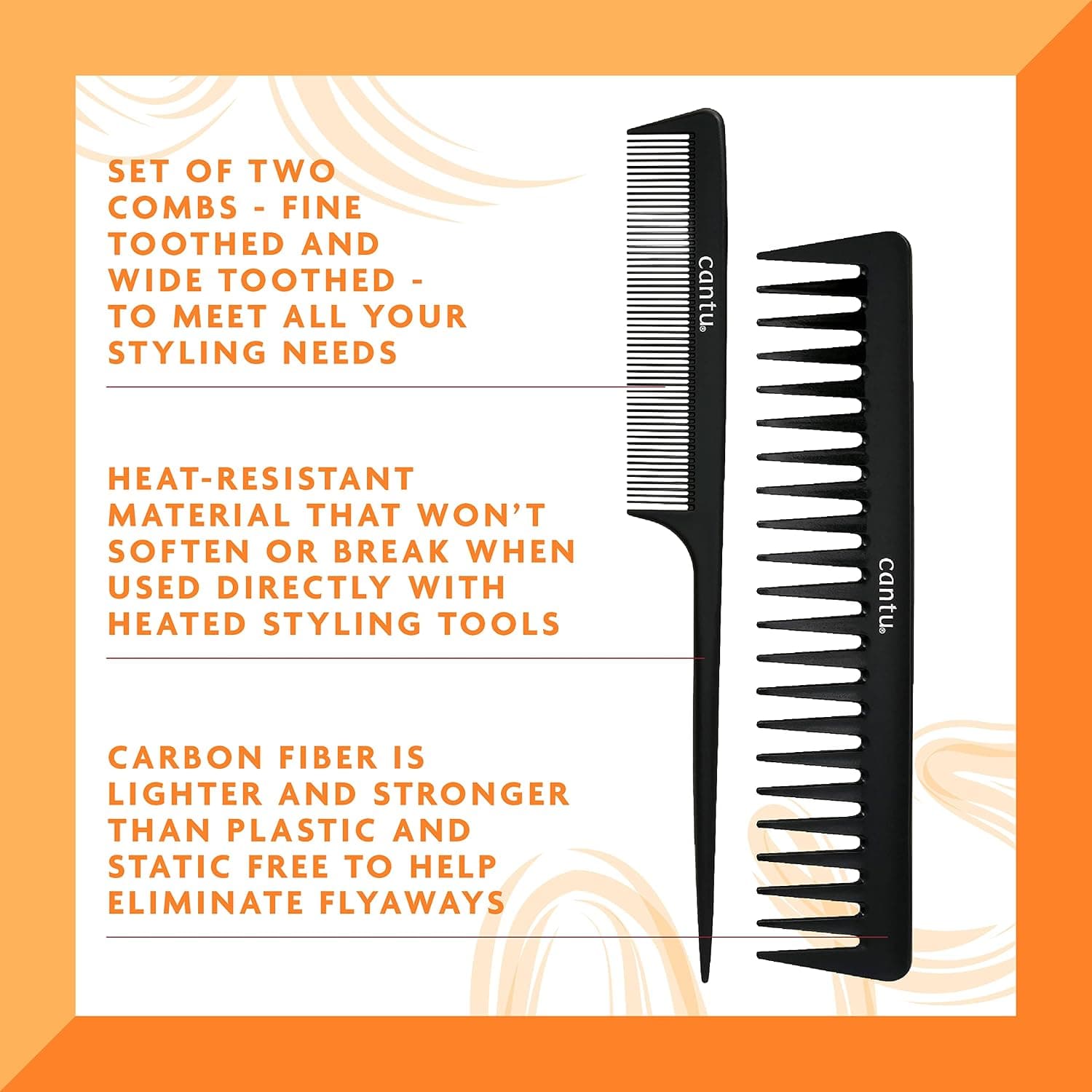 شانه Cantu استایل کربن فیبر شانه Cantu استایل کربن فیبر