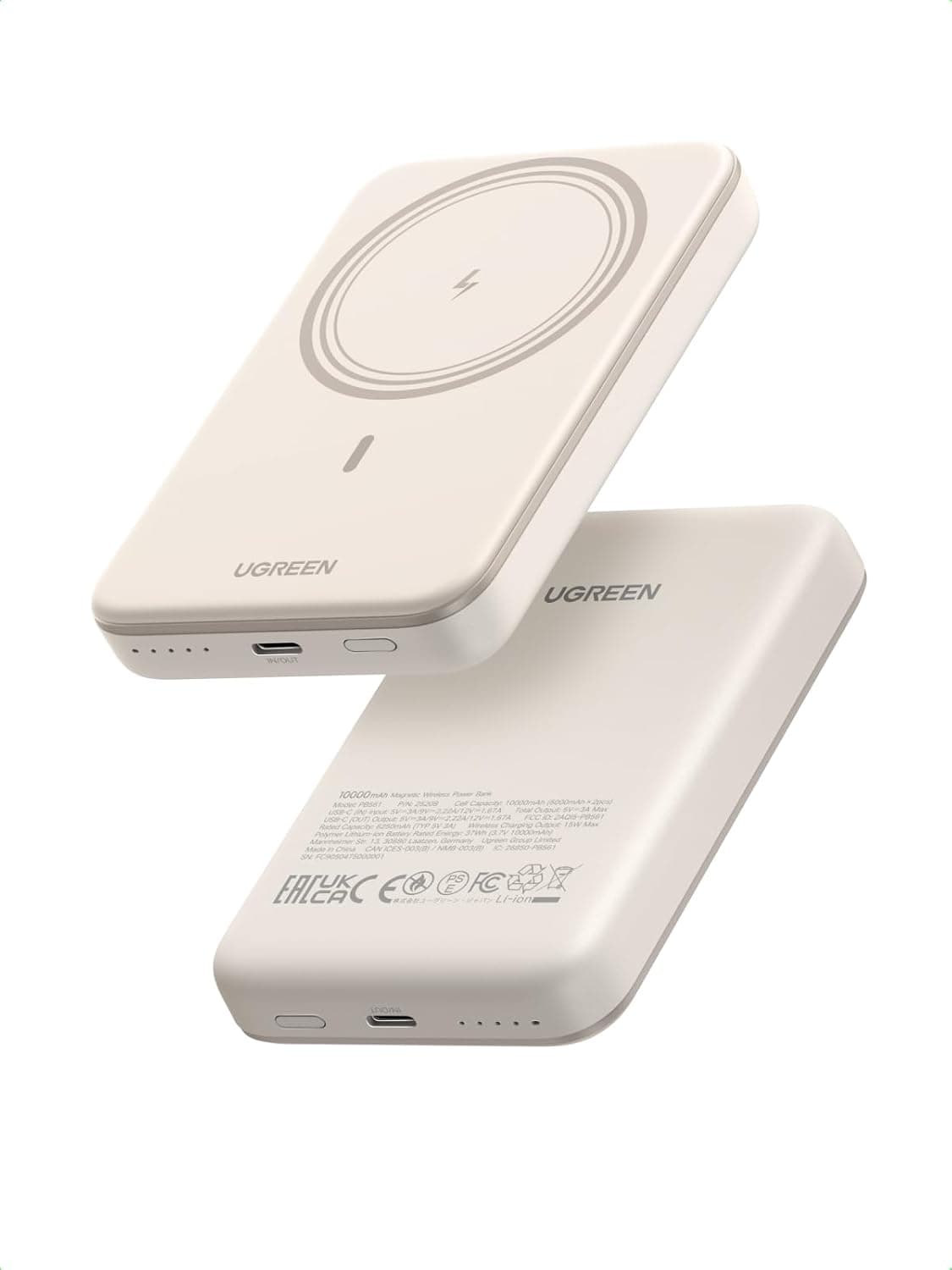 پاوربانک بیسیم UGREEN MagSafe با شارژ سریع Qi2 15W ظرفیت 10000mAh پاوربانک بیسیم UGREEN MagSafe با شارژ سریع Qi2 15W ظرفیت 10000mAh
