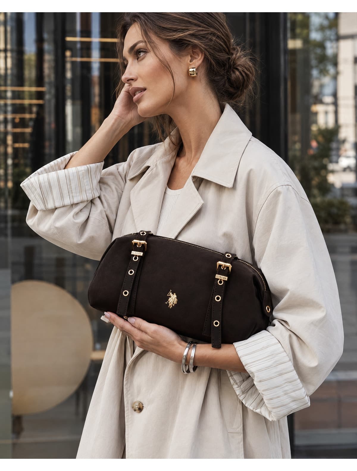 کیف دوشی زنانه U.S. Polo Assn. قهوهای مدل Us26617 کیف دوشی زنانه U.S. Polo Assn. قهوهای مدل Us26617