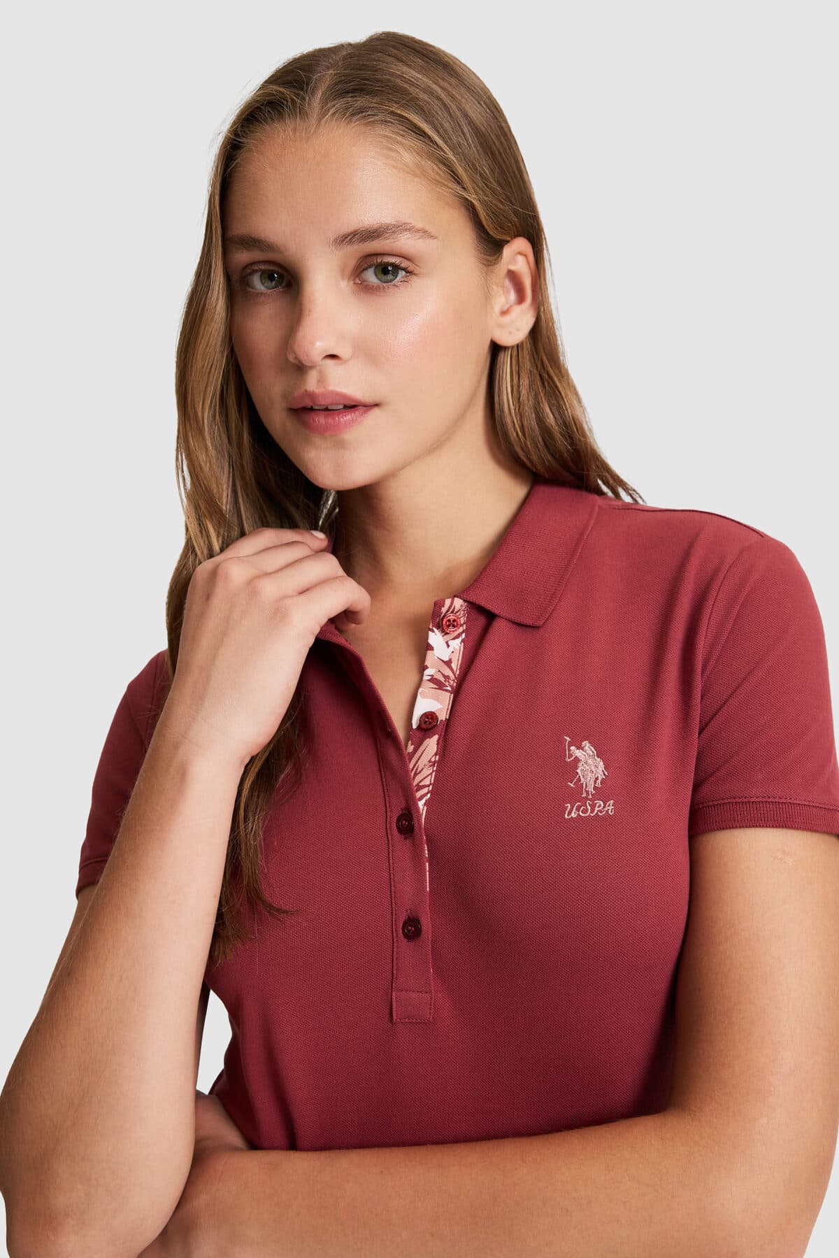تیشرت زنانه U.S. Polo Assn. بیسیک گیلاسی مدل 50321798-VR223 تیشرت زنانه U.S. Polo Assn. بیسیک گیلاسی مدل 50321798-VR223