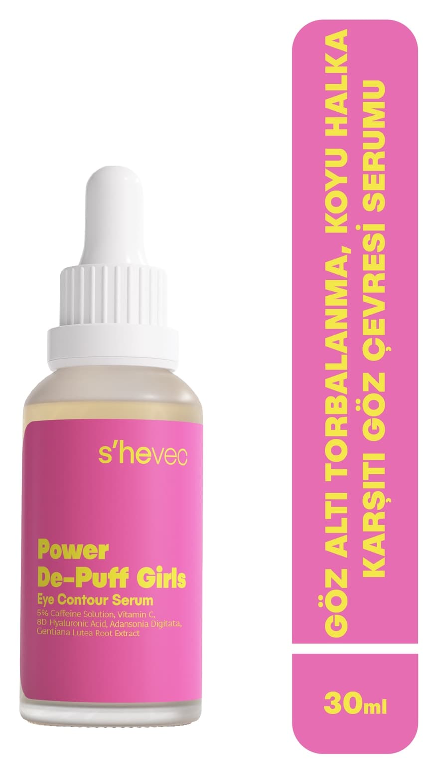 سرم دور چشم دخترانه s'hevec %5 کافئین وگان ۳۰ میلیلیتر مدل Power De-Puff سرم دور چشم دخترانه s'hevec %5 کافئین وگان ۳۰ میلیلیتر مدل Power De-Puff