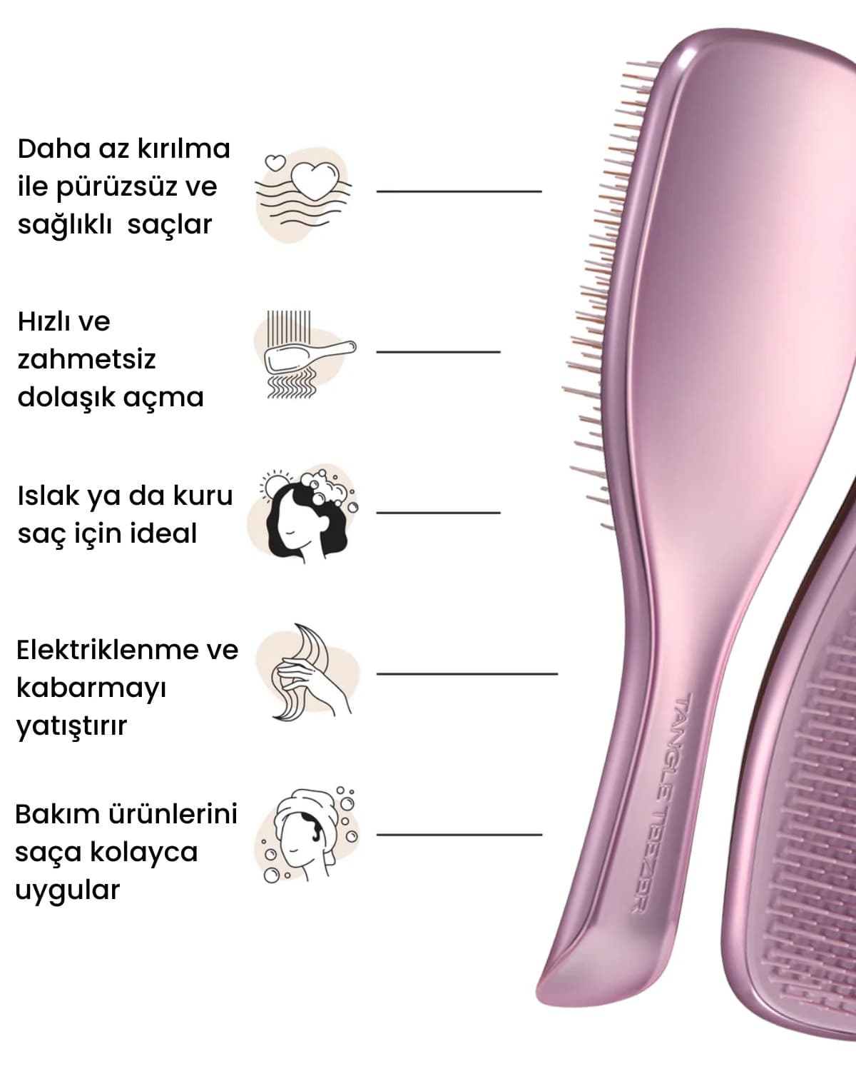 برس موی Tangle Teezer Ultimate Detangler مسی برای موهای خیس و خشک برس موی Tangle Teezer Ultimate Detangler مسی برای موهای خیس و خشک