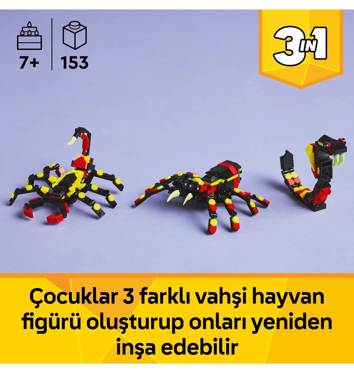 لگو Creator 3 در 1 حیوانات وحشی عنکبوت شگفتانگیز مدل 31159 لگو Creator 3 در 1 حیوانات وحشی عنکبوت شگفتانگیز مدل 31159