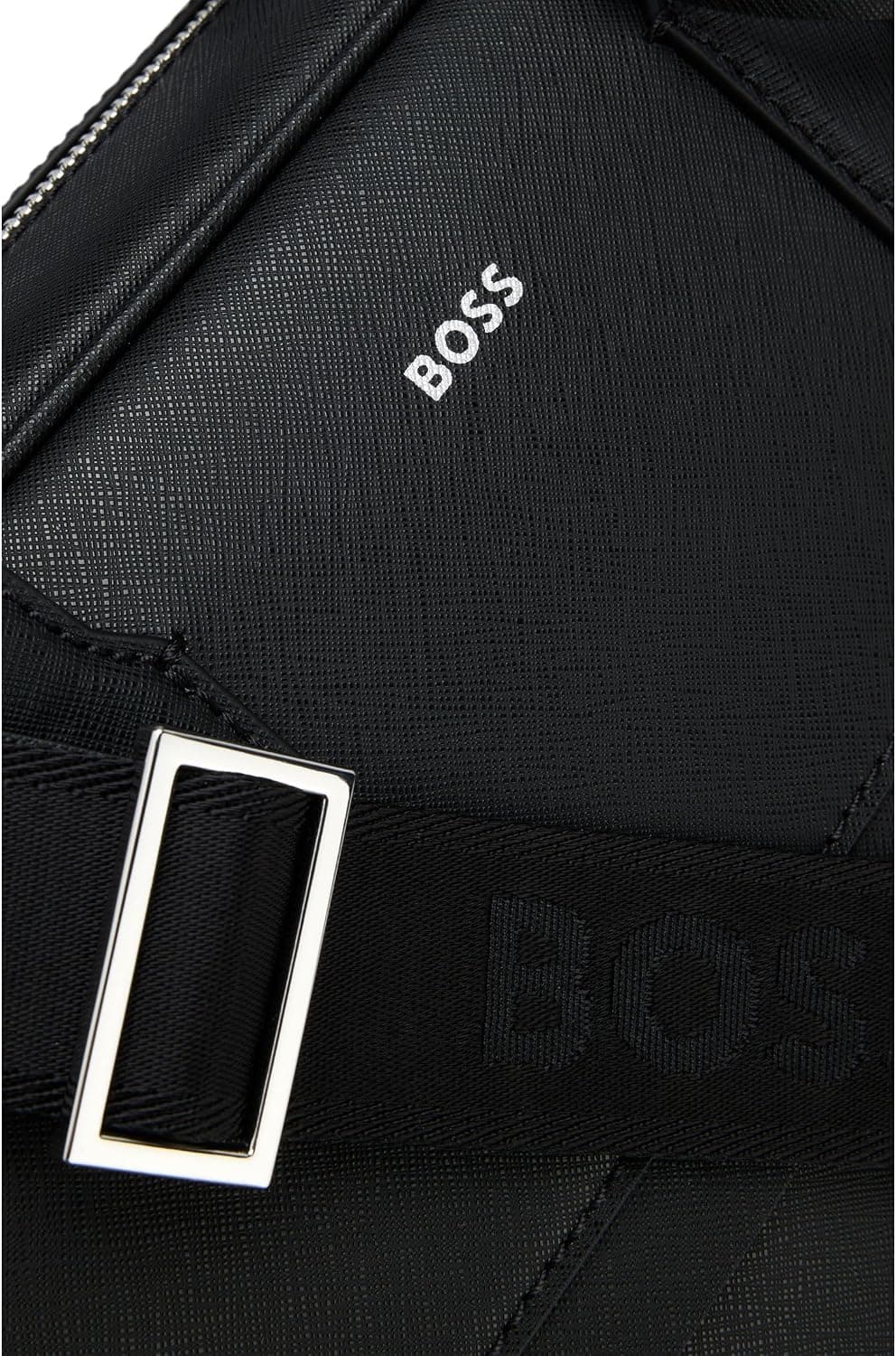 کیف مدارک مردانه BOSS چرمی ساختارمند با لوگونوشته مدل Zair S کیف مدارک مردانه BOSS چرمی ساختارمند با لوگونوشته مدل Zair S