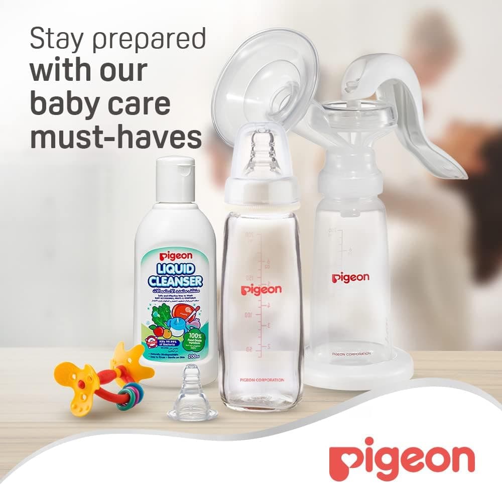شیشه شیر شیشهای Pigeon سفید 200 ml مدل 00281 شیشه شیر شیشهای Pigeon سفید 200 ml مدل 00281