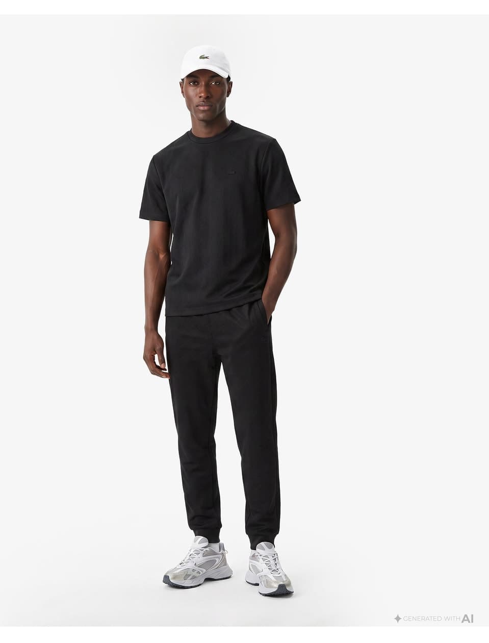 تیشرت مردانه Lacoste یقه گرد فیت آزاد مشکی Monogram تیشرت مردانه Lacoste یقه گرد فیت آزاد مشکی Monogram