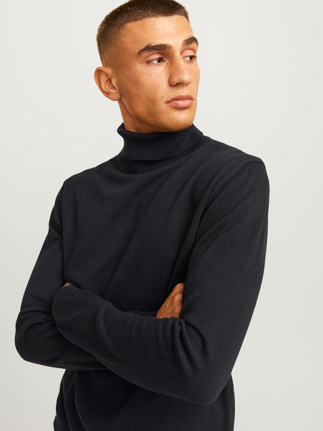 پلیور مردانه JACK & JONES بافت یقه رولی بیسیک پلیور مردانه JACK & JONES بافت یقه رولی بیسیک