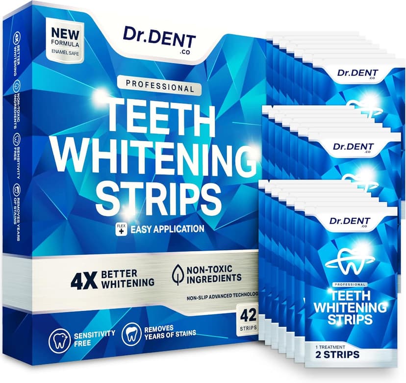 نوار سفیدکننده دندان DrDent مناسب مینای دندان بسته 42 عددی نوار سفیدکننده دندان DrDent مناسب مینای دندان بسته 42 عددی