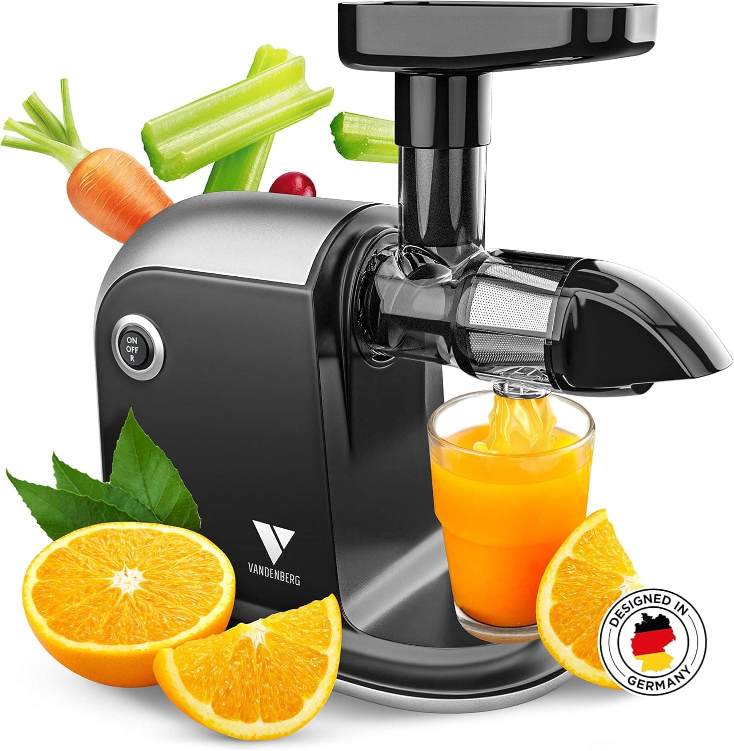آبمیوهگیری آهسته Vandenberg مدل The Original با توان 150 W و قابلیت معکوس آبمیوهگیری آهسته Vandenberg مدل The Original با توان 150 W و قابلیت معکوس