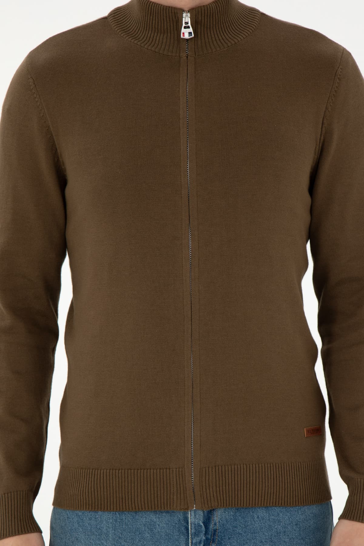 کاردیگان بافت مردانه U.S. Polo Assn. خاکی بیسیک مدل 50298268-VR027 کاردیگان بافت مردانه U.S. Polo Assn. خاکی بیسیک مدل 50298268-VR027