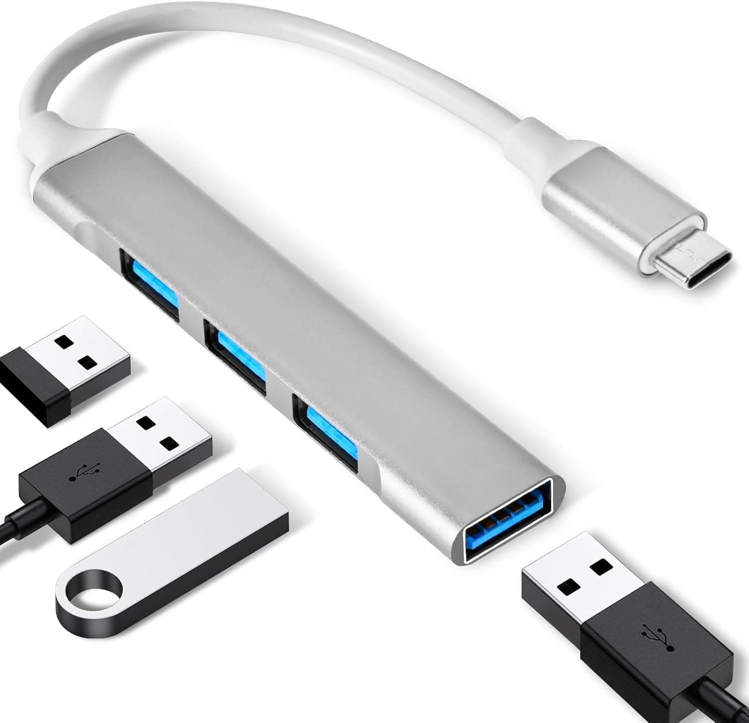 هاب مبدل Type-C به USB 4 پورت BADATrend هاب مبدل Type-C به USB 4 پورت BADATrend