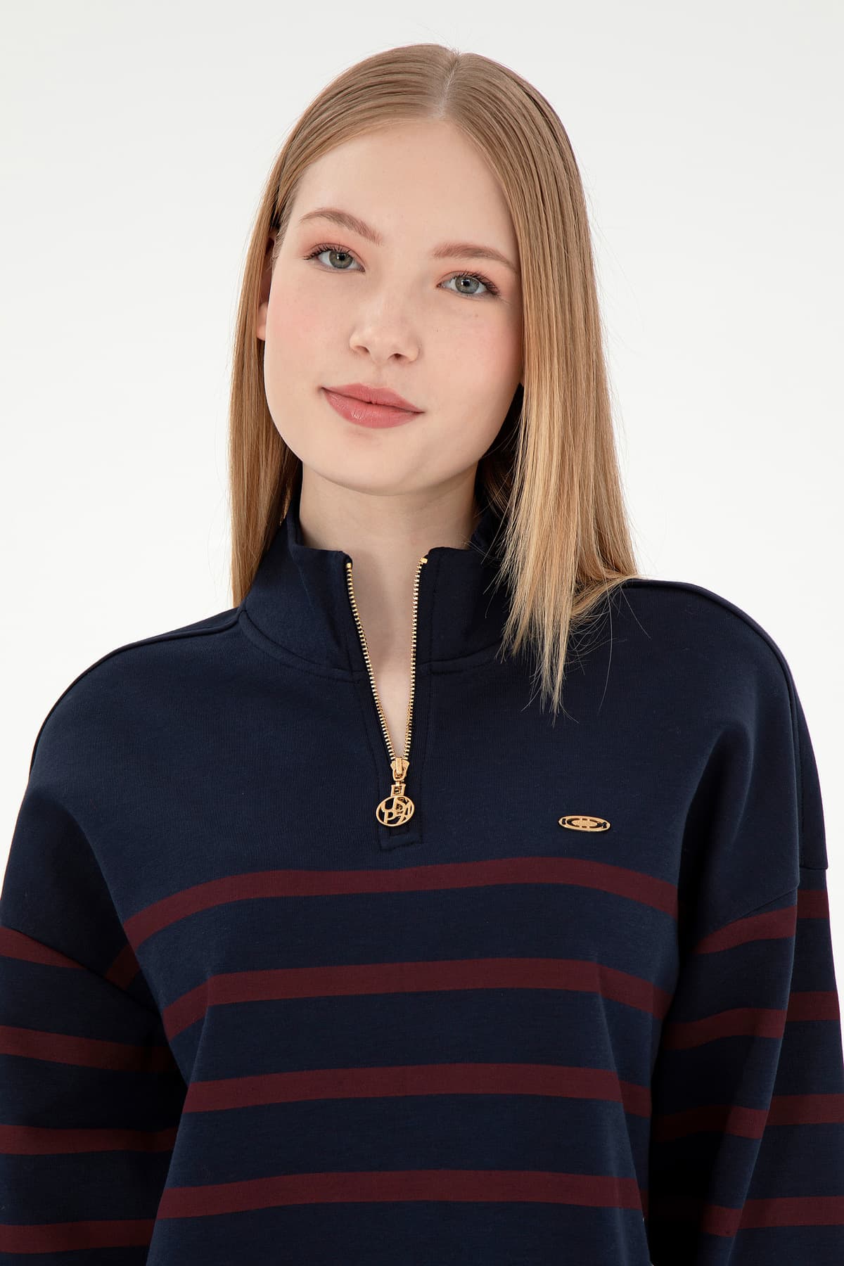 سوئیشرت زنانه U.S. Polo Assn. سرمهای زیپدار یقه ایستاده مدل 50298989-VR033 سوئیشرت زنانه U.S. Polo Assn. سرمهای زیپدار یقه ایستاده مدل 50298989-VR033