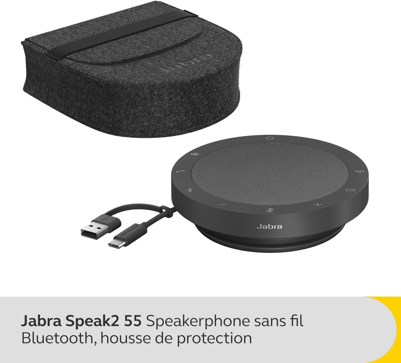اسپیکرفون بیسیم بلوتوثی Jabra با ۴ میکروفون حذف نویز و بلندگوی 50mm مدل Speak2 55 اسپیکرفون بیسیم بلوتوثی Jabra با ۴ میکروفون حذف نویز و بلندگوی 50mm مدل Speak2 55