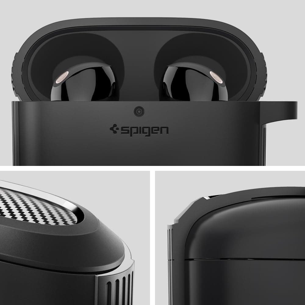 کاور هدفون Spigen سازگار با Sony مدل WF-1000XM5 Rugged Armor مشکی مات ACS07086 کاور هدفون Spigen سازگار با Sony مدل WF-1000XM5 Rugged Armor مشکی مات ACS07086
