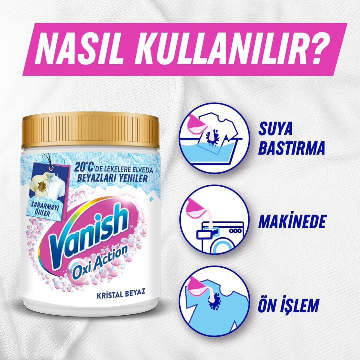 پودر سفید Vanish Multipower 480 gr پودر سفید Vanish Multipower 480 gr
