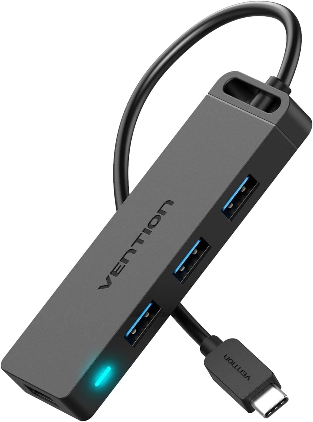 هاب USB 3.0 فوق نازک VENTION پشتیبانی شارژ ۴ پورت ۱ متری هاب USB 3.0 فوق نازک VENTION پشتیبانی شارژ ۴ پورت ۱ متری