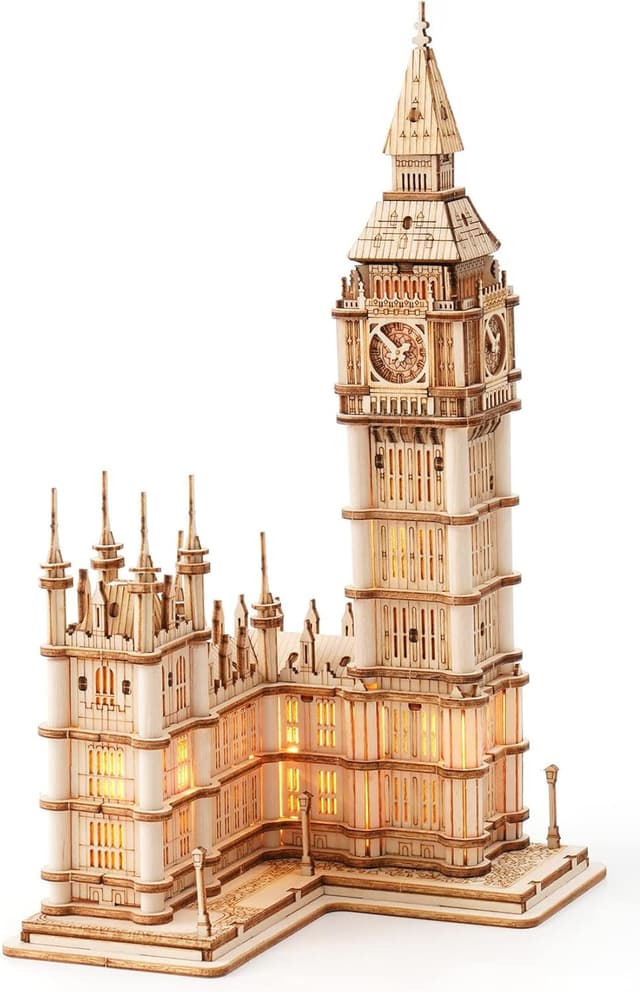 پازل سه بعدی چوبی بزرگسالان و نوجوانان Rolife مدل Big Ben، 220 قطعه پازل سه بعدی چوبی بزرگسالان و نوجوانان Rolife مدل Big Ben، 220 قطعه