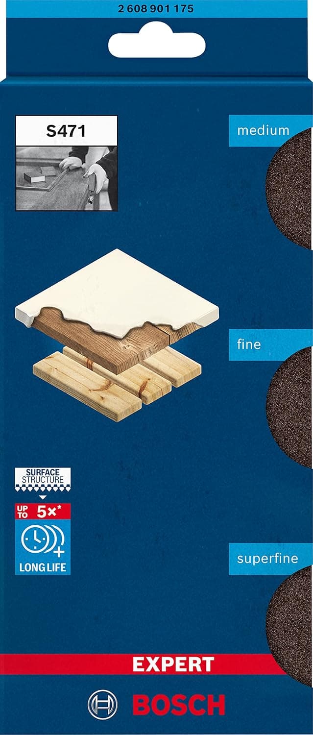 بلوک سنباده Bosch Professional EXPERT مدل S471 3x چوب رنگشده و نرم 69x97x26 mm بلوک سنباده Bosch Professional EXPERT مدل S471 3x چوب رنگشده و نرم 69x97x26 mm