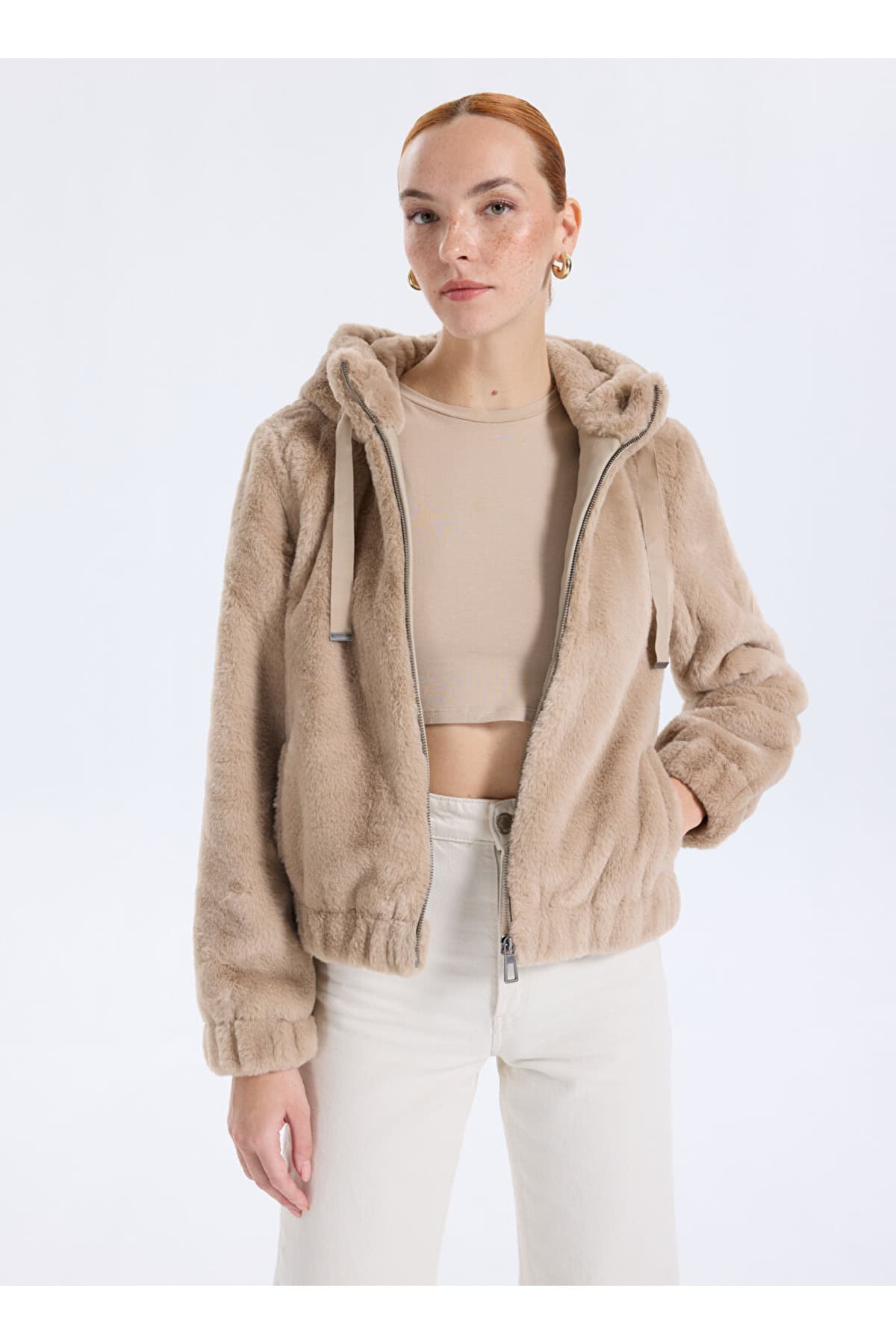 کاپشن زنانه ONLY قهوهای کلاهدار مدل ONLVIDA FUR HOODED JACKET CC OTW کاپشن زنانه ONLY قهوهای کلاهدار مدل ONLVIDA FUR HOODED JACKET CC OTW