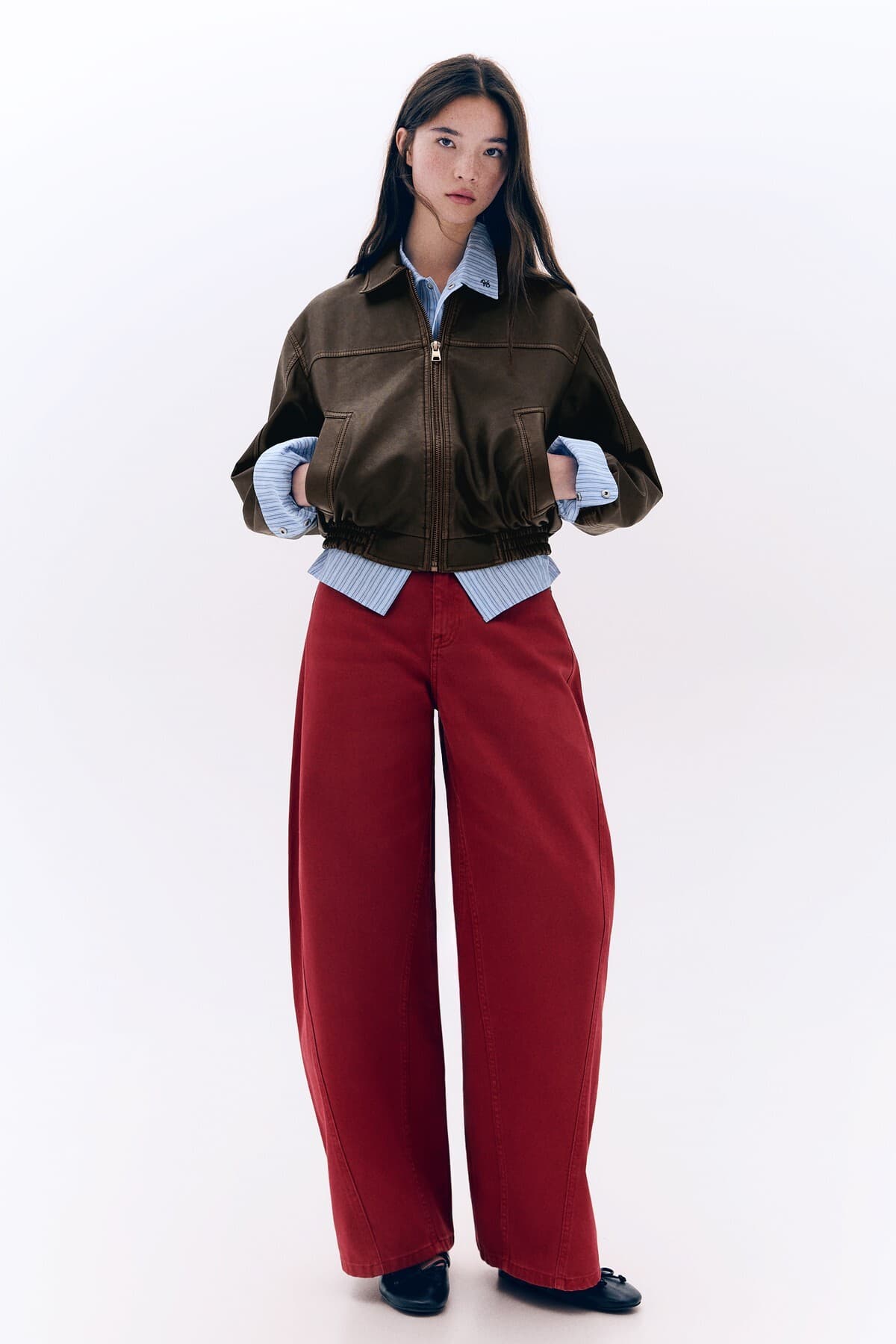 ژاکت زنانه Bershka چرم مصنوعی ژاکت زنانه Bershka چرم مصنوعی