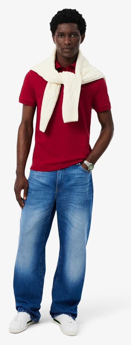 پولوشرت مردانه Lacoste فیت معمولی رنگ زرشکی پولوشرت مردانه Lacoste فیت معمولی رنگ زرشکی