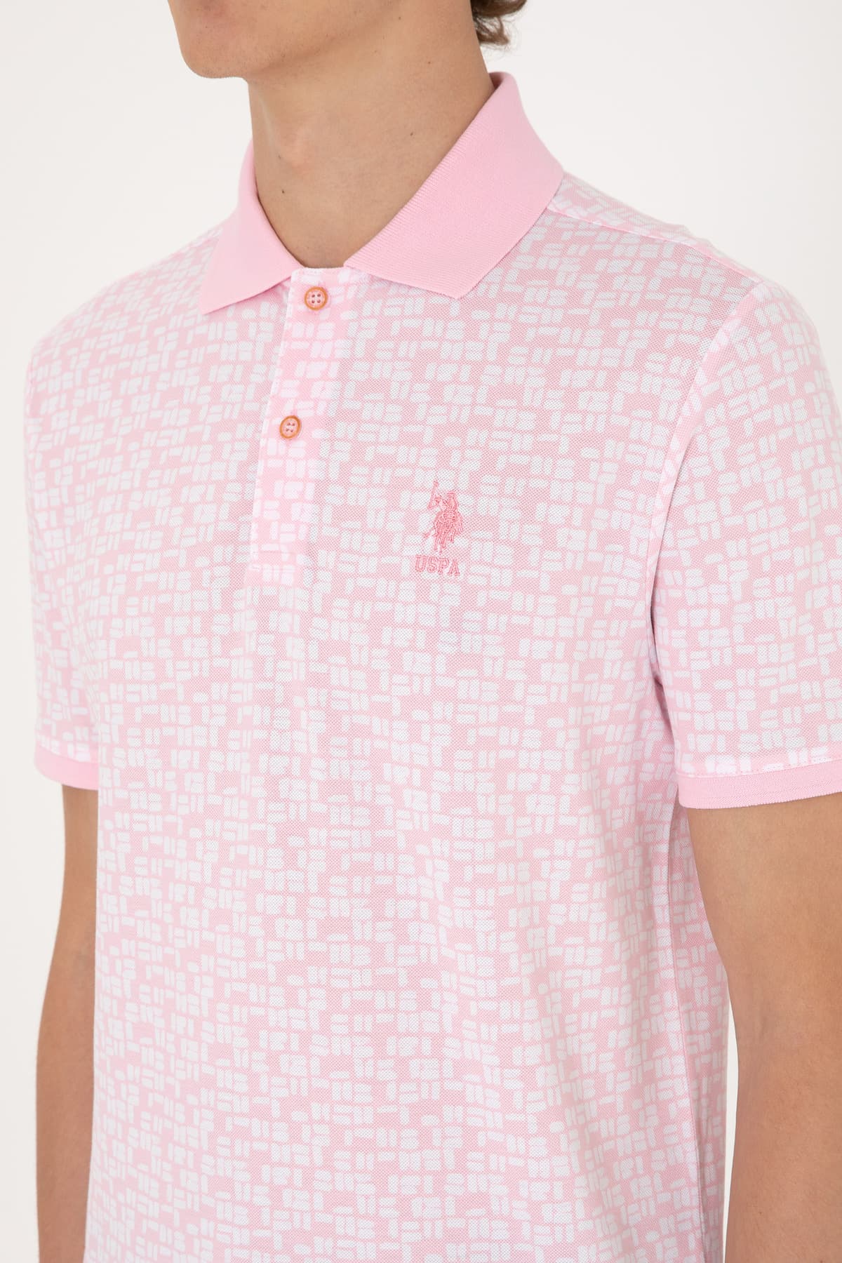 تیشرت مردانه U.S. Polo Assn. فیت معمولی یقه پولو صورتی روشن مدل 50306837-VR078 تیشرت مردانه U.S. Polo Assn. فیت معمولی یقه پولو صورتی روشن مدل 50306837-VR078