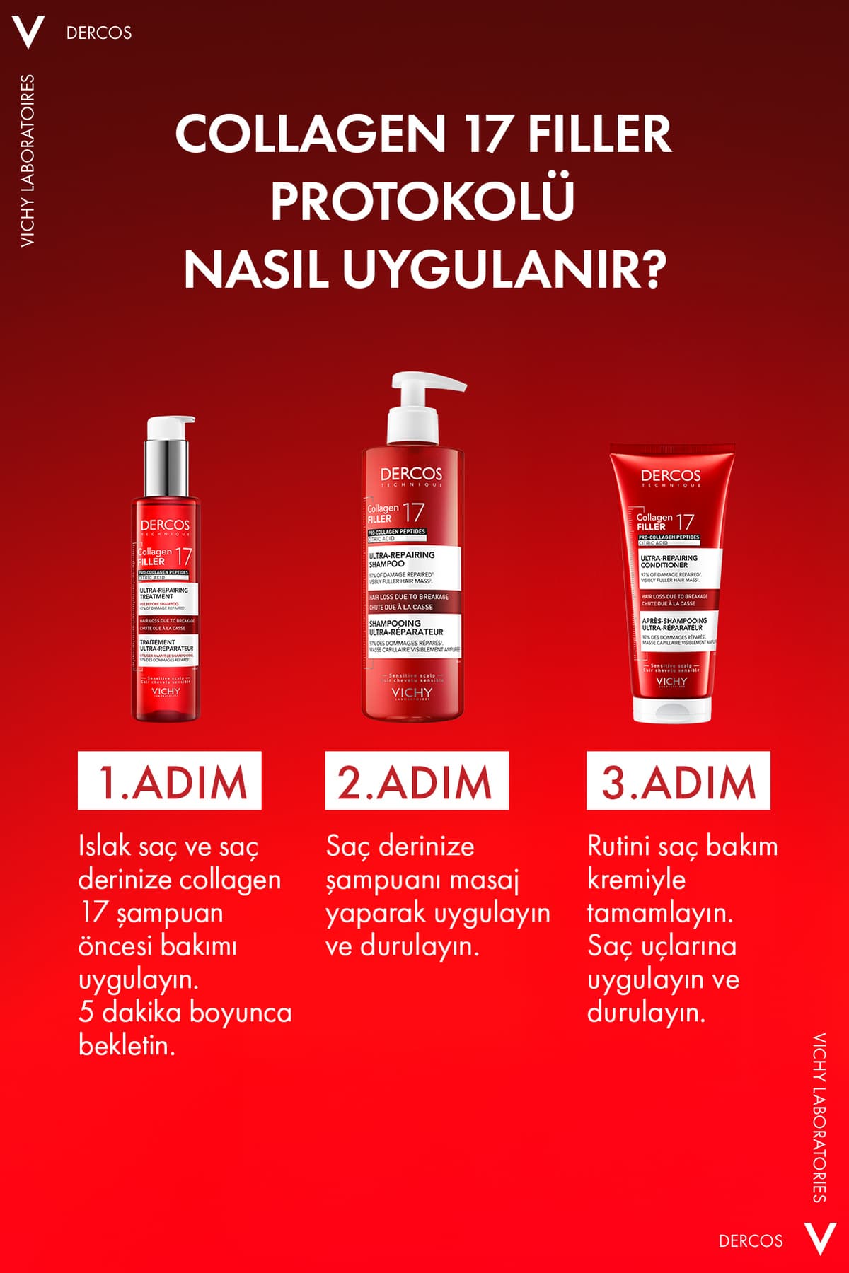 شامپو مو مناسب انواع مو Vichy ضد ریزش ناشی از شکنندگی Dercos Collagen 17 Filler 400 ml شامپو مو مناسب انواع مو Vichy ضد ریزش ناشی از شکنندگی Dercos Collagen 17 Filler 400 ml
