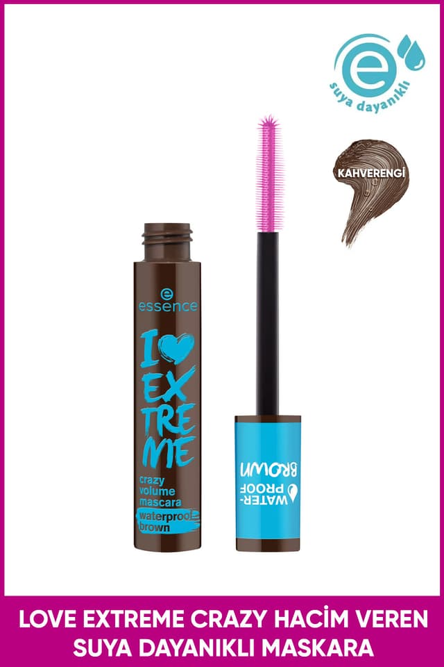 ریمل Essence I Love Extreme Crazy Volume ضد آب قهوهای مدل 01 ریمل Essence I Love Extreme Crazy Volume ضد آب قهوهای مدل 01