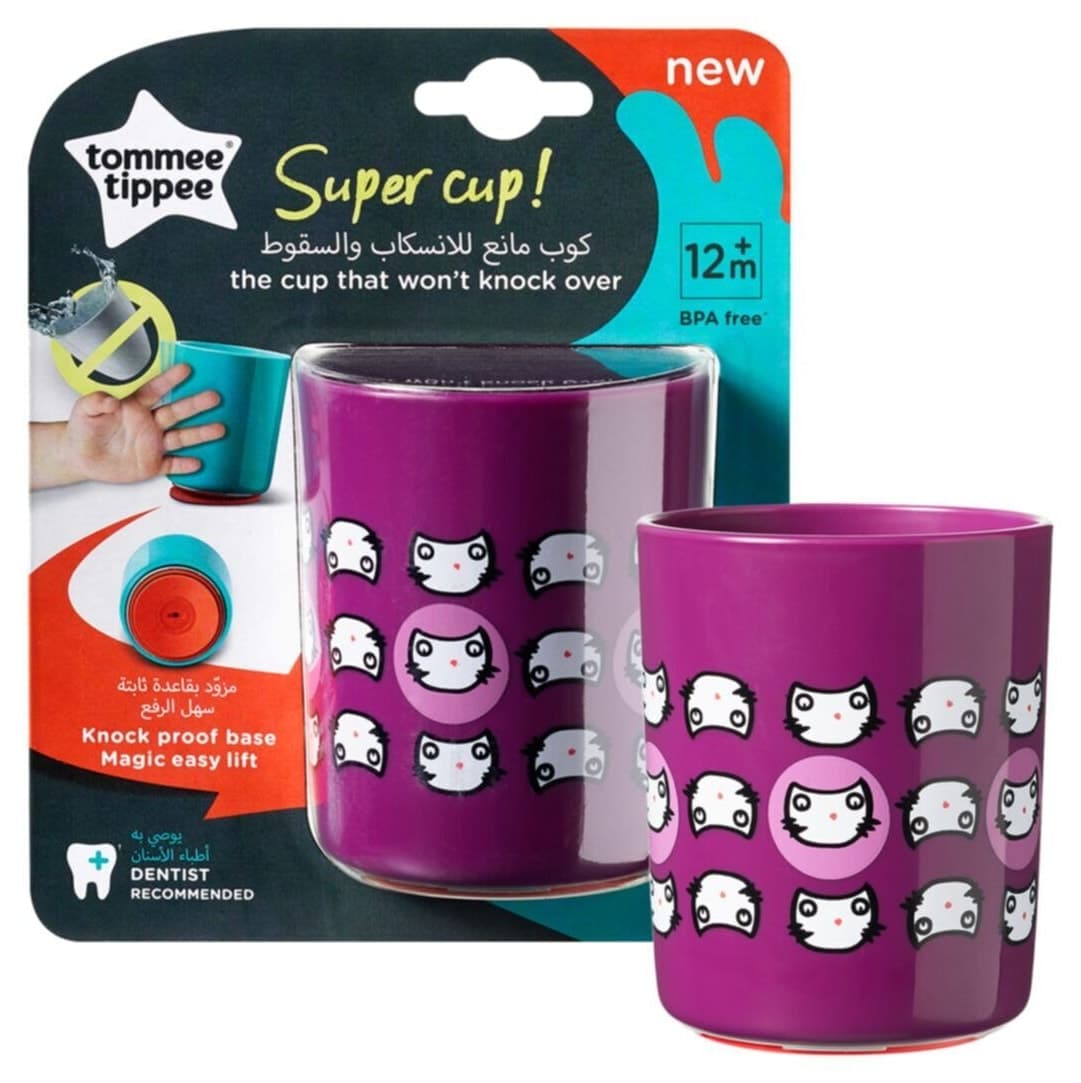 لیوان Tommee Tippee ضد ریزش مدل No Knock کوچک بنفش لیوان Tommee Tippee ضد ریزش مدل No Knock کوچک بنفش